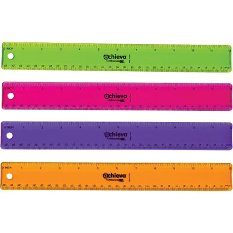 Officemate 30209 12&quot Flexible Plastic Ruler