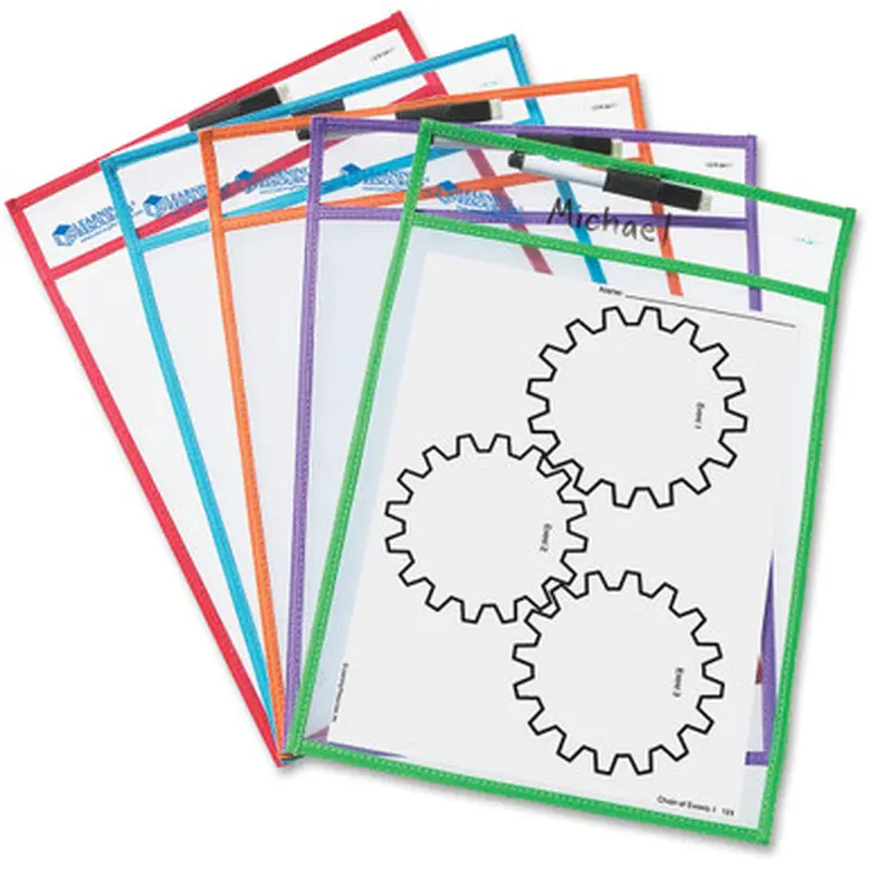 Learning Resources LER0477 Write-and-wipe Pockets