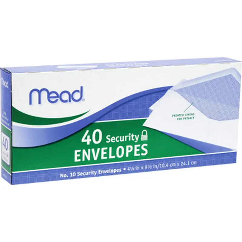 Mead 75214 No. 10 Security Envelopes