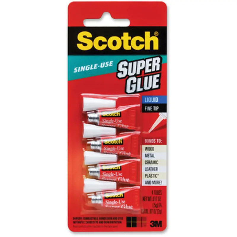 Scotch AD114 Super Glue Liquid - 0.05 grams Single-Use Tubes