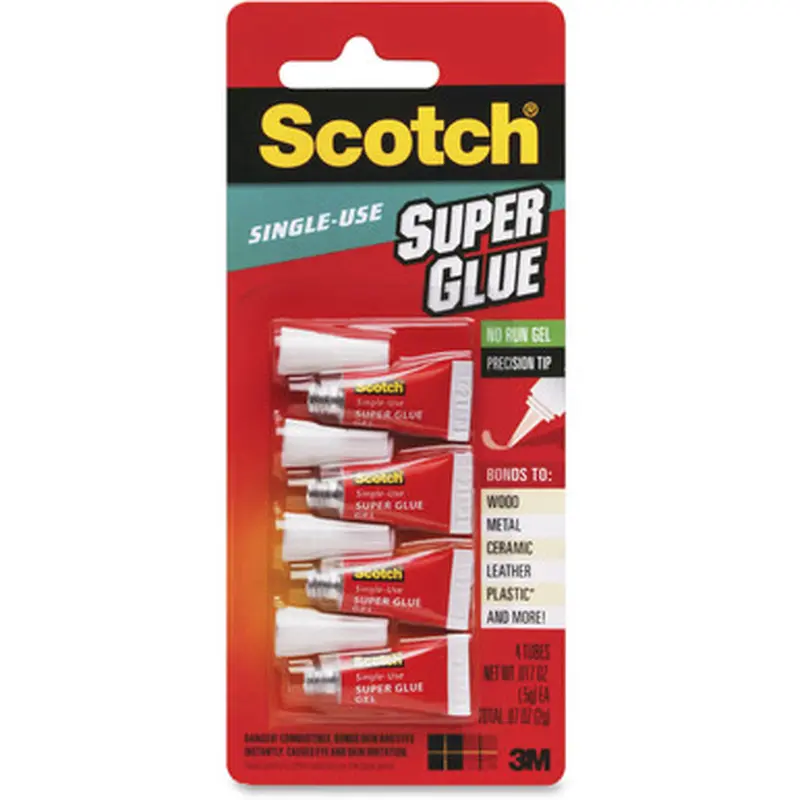 Scotch AD119 Super Glue Gel - 0.05 grams Single-Use Tubes