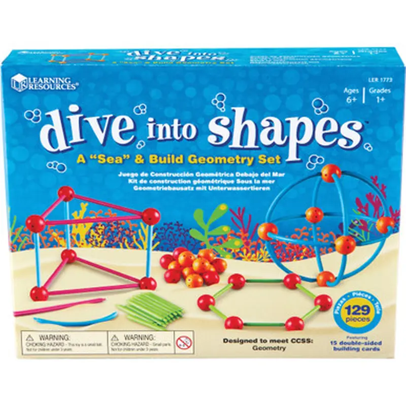 Learning Resources 1773 Dive Shapes Sea/Build Geometry Set