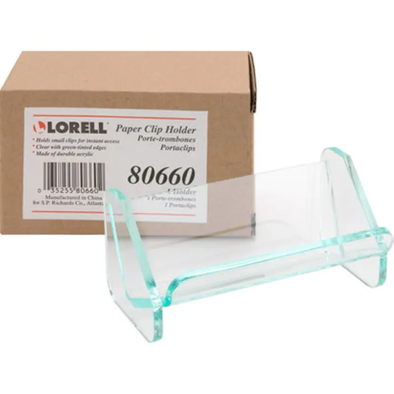 Lorell 80660 Acrylic Paper Clip Holder