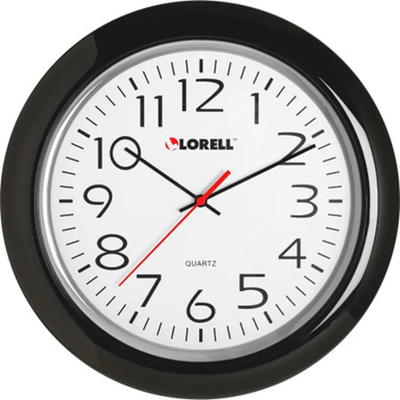 Lorell 60989 13-1/4&quot Round Quartz Wall Clock