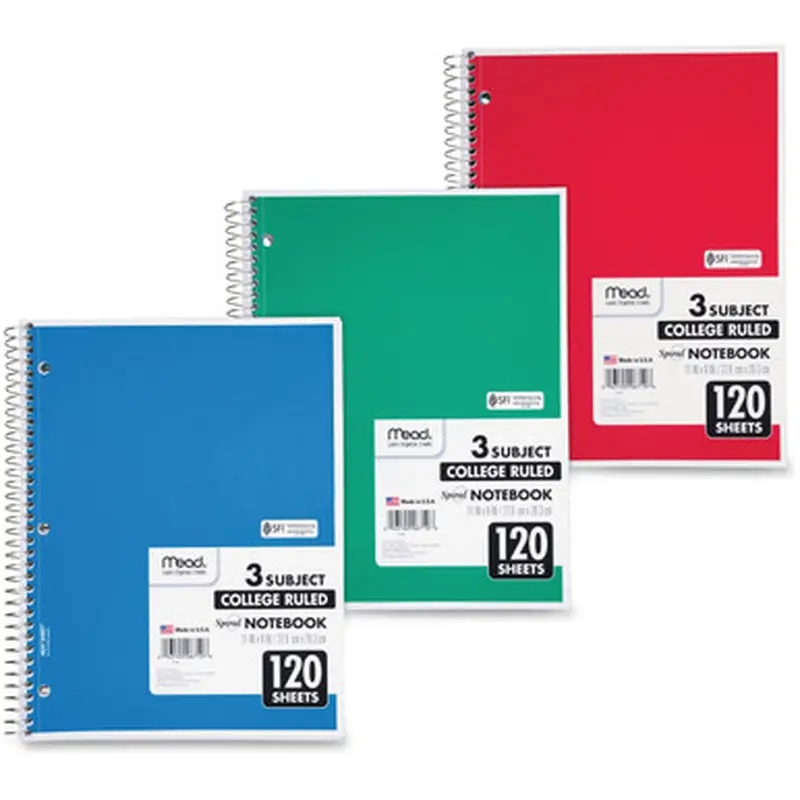 Mead 06710 3-Subject Wire-bound Notebook - Letter-size