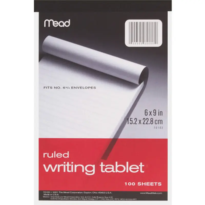 Mead 70102 Ruled Writing Tablet