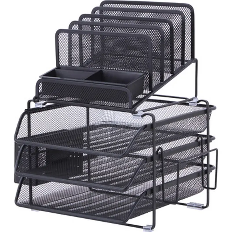 Lorell 95251 Divided 4-tier Desktop Organizer