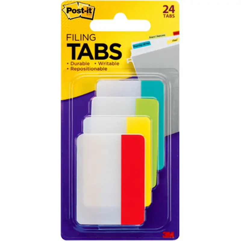 Post-it 686ALYR Durable Tabs - Primary Colors