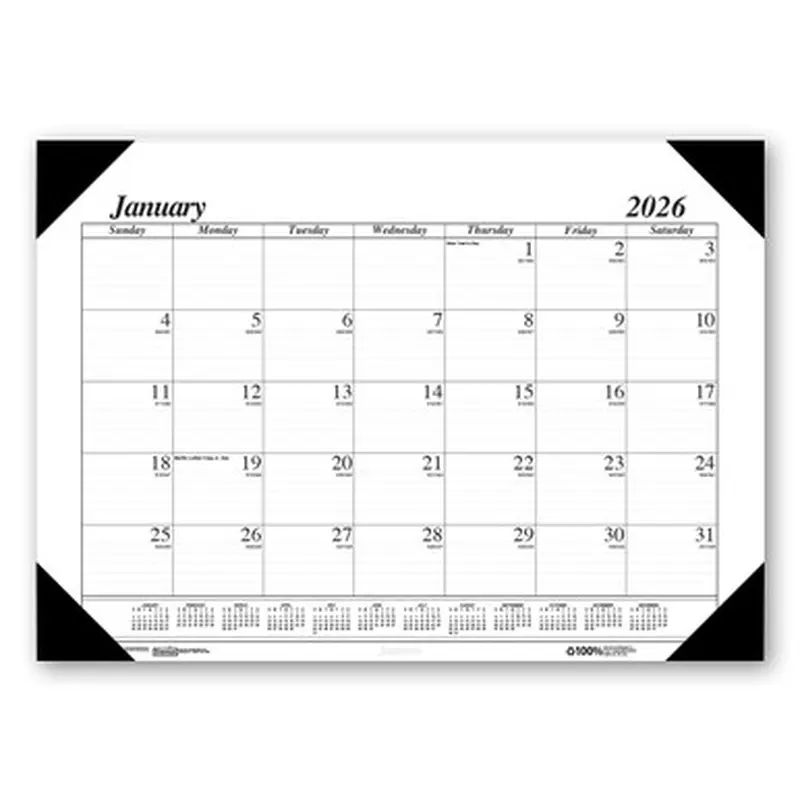 2026 124 HOD124 House of Doolittle Desk Pad Calendar, 17 x 22&quot