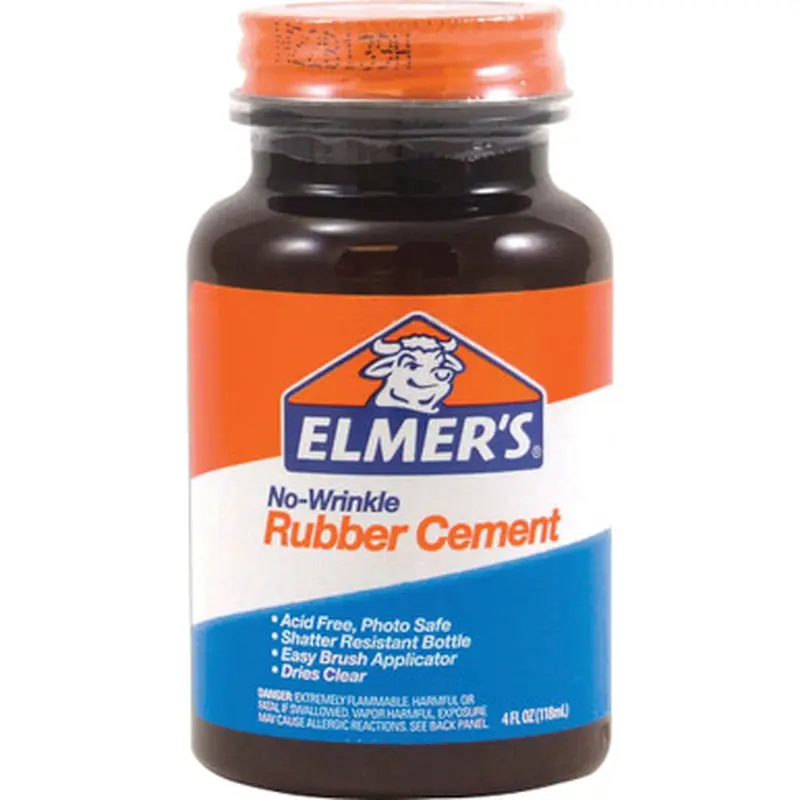 Elmer&#039s E904 ROSS 4 oz Bottle Rubber Cement with Brush