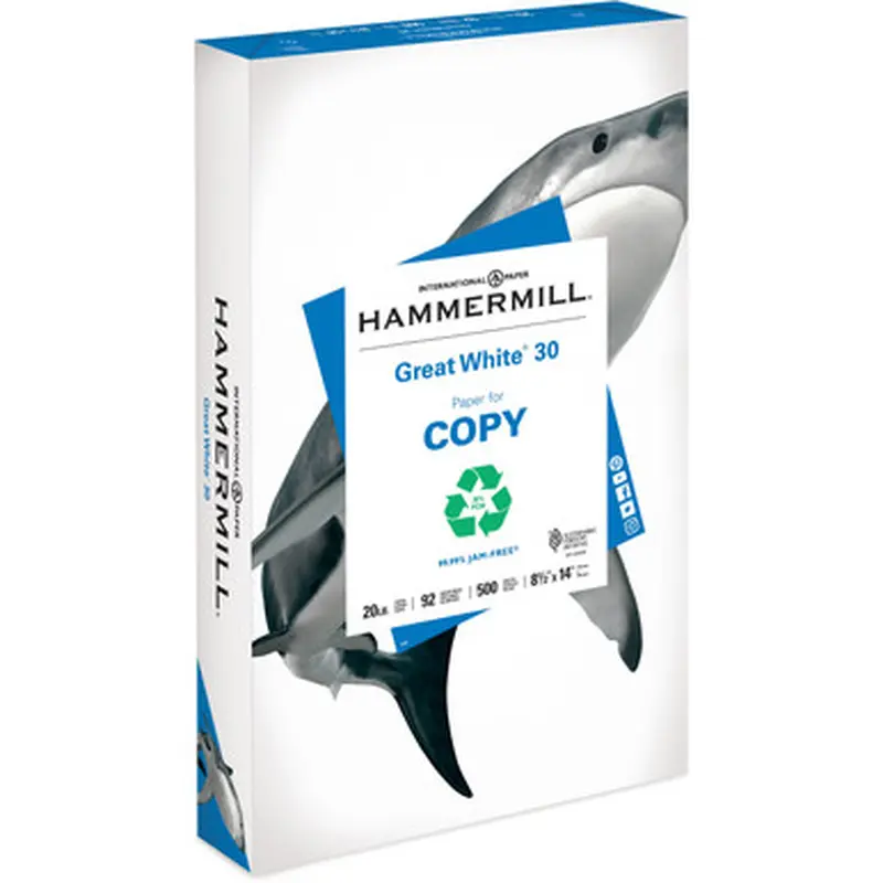 Hammermill 86704 Great White Recycled Copy Paper
