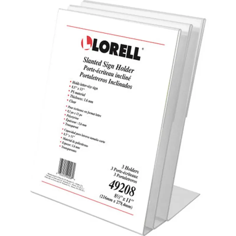 Lorell 49208 L-base Slanted Sign Holder Stand