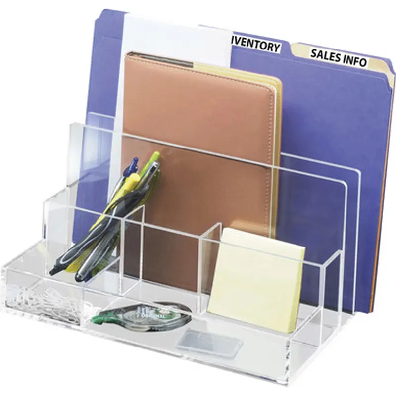 Kantek AD245 Acrylic File Sorter Desk Organizer