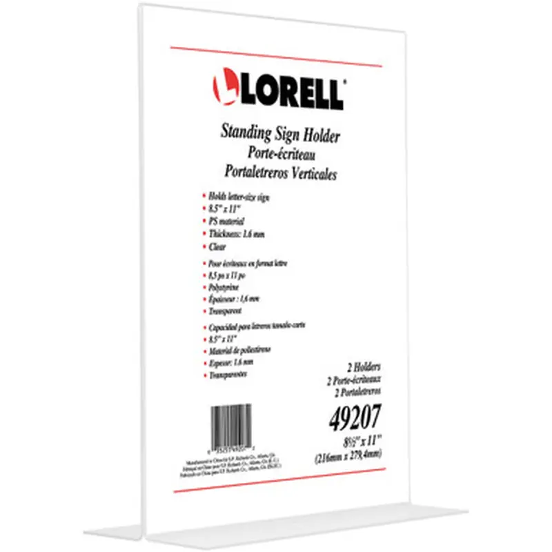 Lorell 49207 T-base Standing Sign Holder
