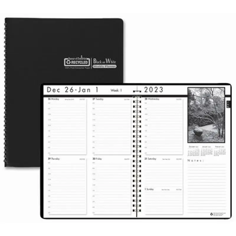 House of Doolittle 2171-02 Black on White Weekly Planner