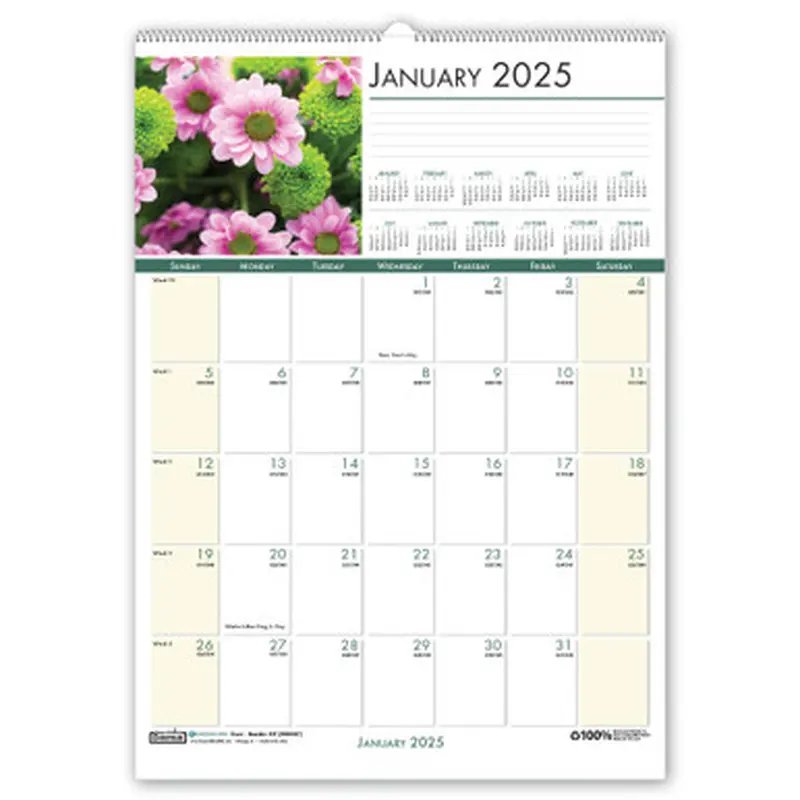 2025 327 HOD327 Earthscapes Flowers House of Doolittle Wall Calendar, 12 x 16-1/2&quot