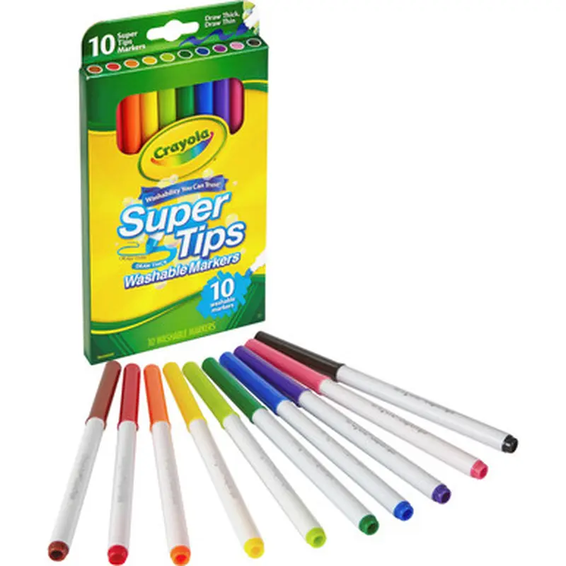 Crayola 588610 Super Tips 10-color Washable Markers