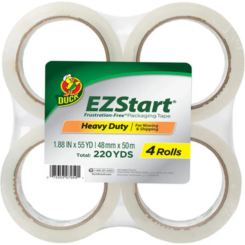 Duck Brand 280068 EZ Start Crystal Clear Packaging Tape