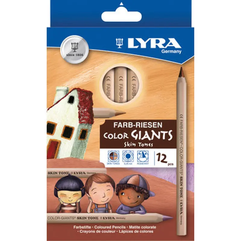 Lyra 3931124 Color-Giants Skin Tone Colored Pencils