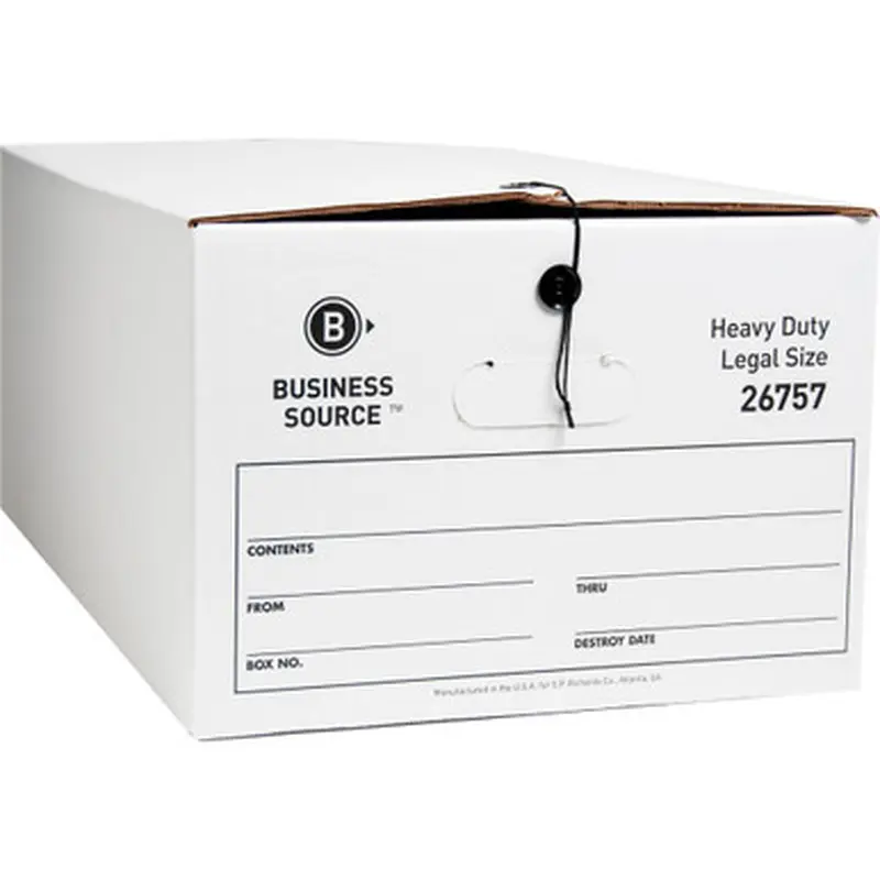 Business Source 26757 Heavy Duty Legal Size Storage Box