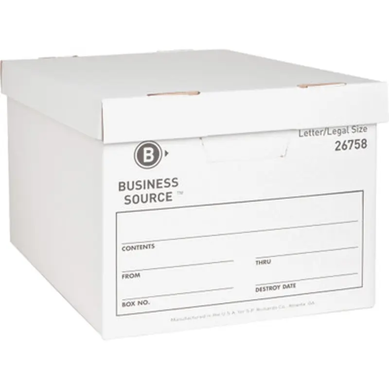 Business Source 26758 Lift-off Lid Heavy-Duty Storage Box