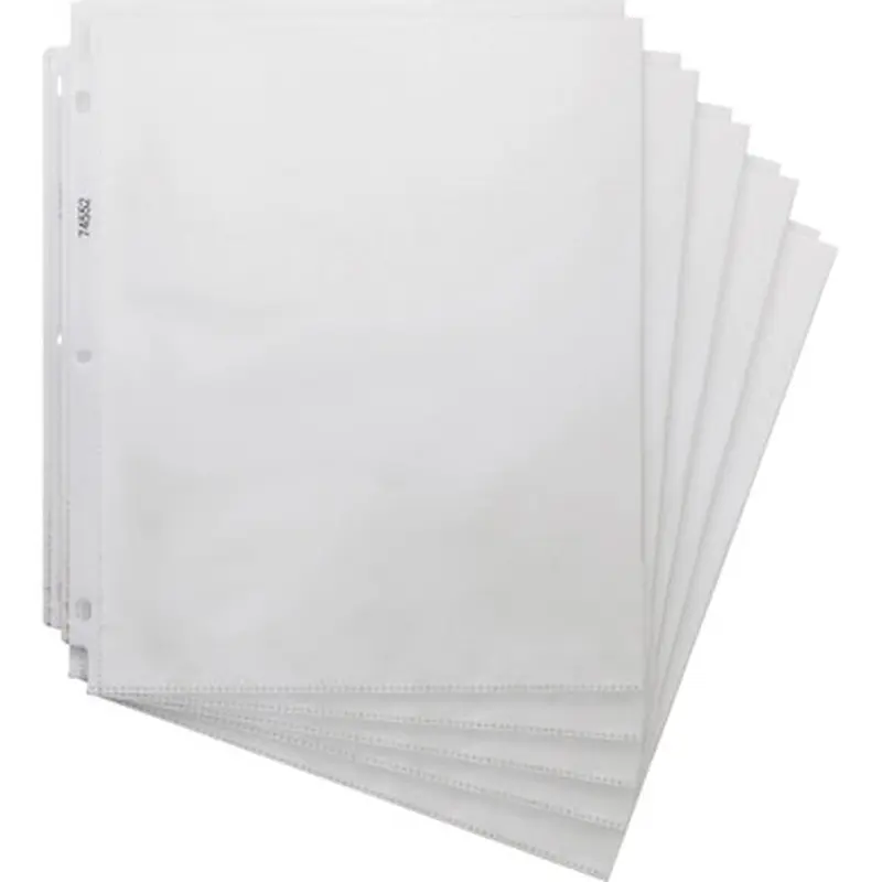 Business Source 74552 Top-loading 3-hole Sheet Protectors