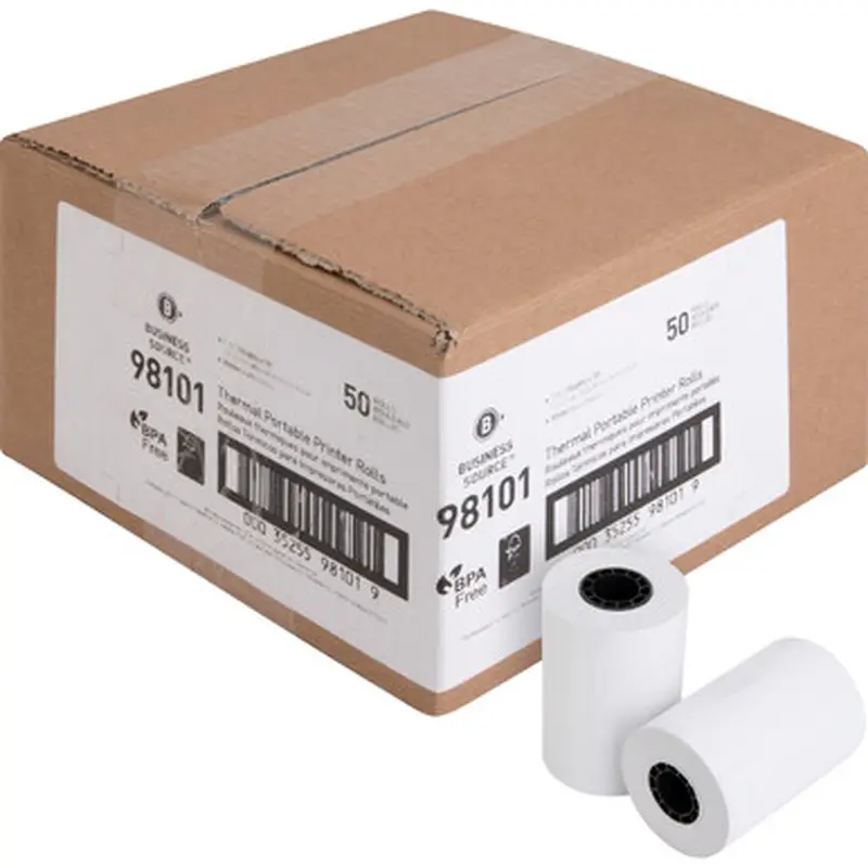 Business Source 98101 2-1/4&quotx55&#039 POS Receipt Thermal Rolls