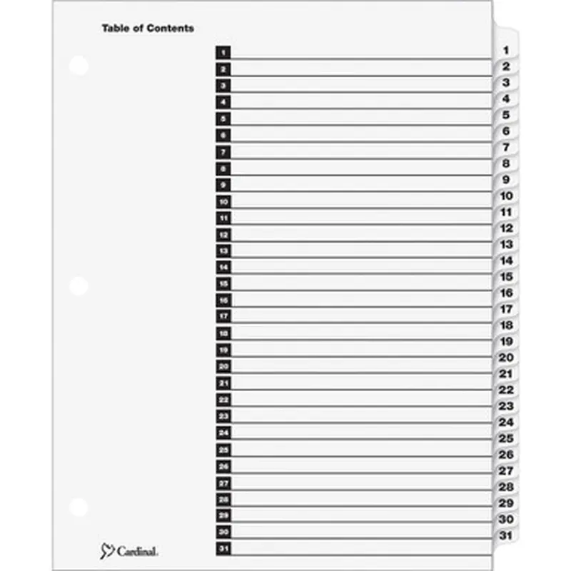 Cardinal 60113CB OneStep Daily Index System