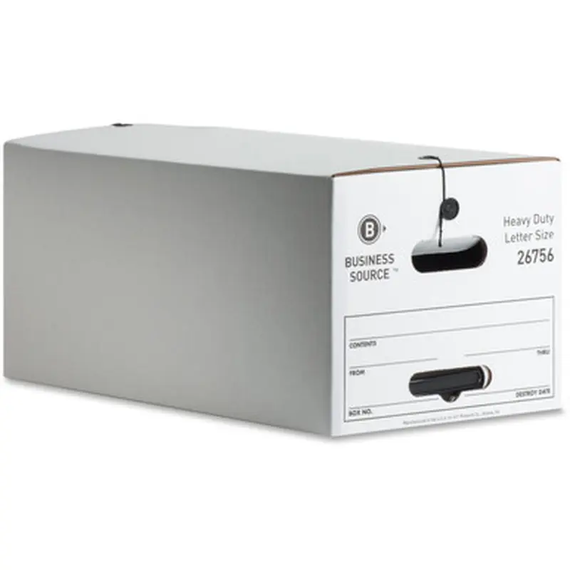 Business Source 26756 Heavy Duty Letter Size Storage Box