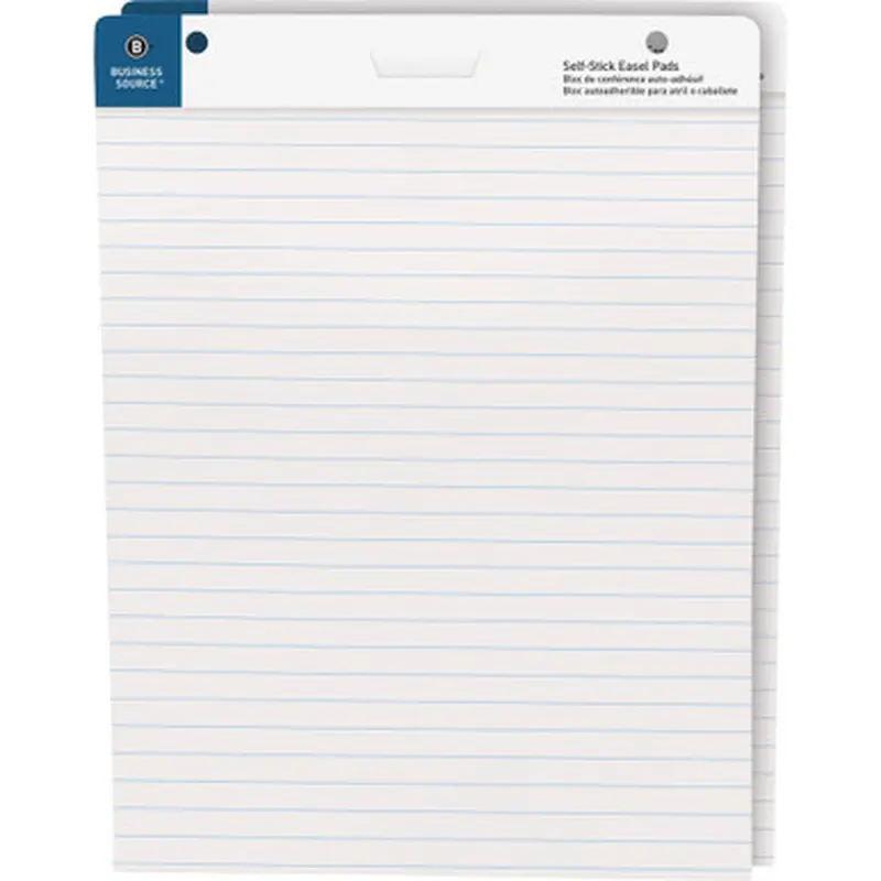 Business Source 38593 25&quotx30&quot Lined Self-stick Easel Pads