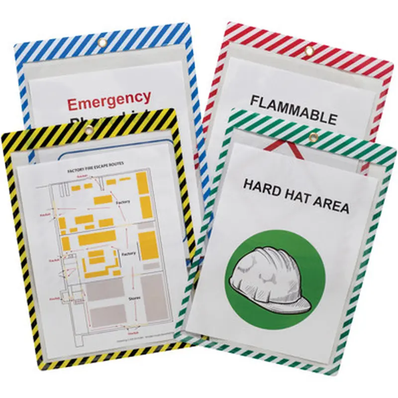 C-Line 44100 Safety Striped Shop Ticket Holders