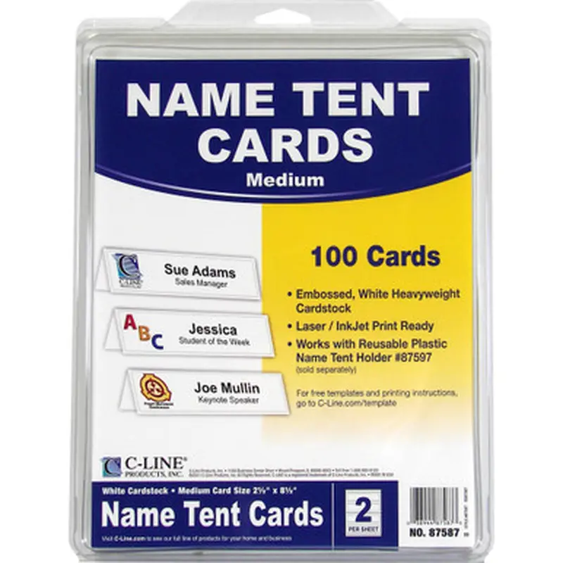 C-Line 87587 Embossed Cardstock Name Tents