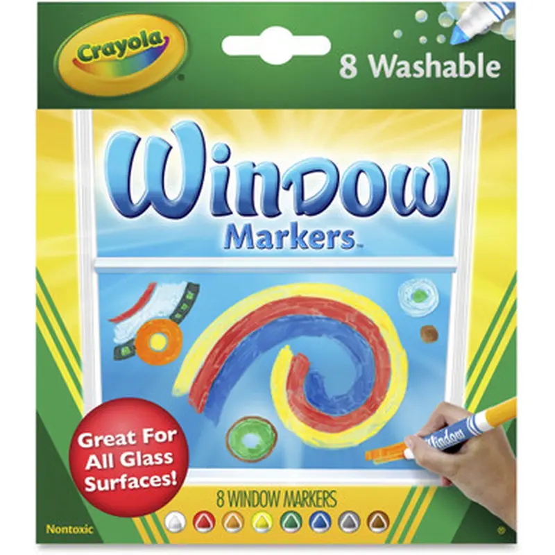 Crayola 58-8165 Washable Window Markers