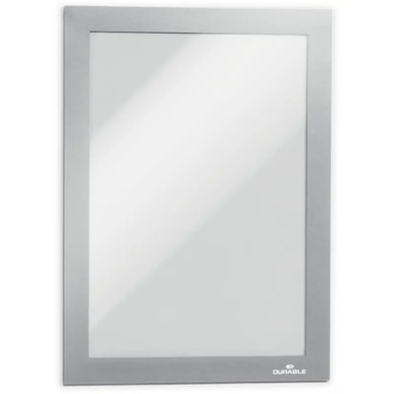 DURABLE 472123 Duraframe Magnetic, Half-Letter (5-1/2&quot x 8-1/2&quot), Silver - 2 pack