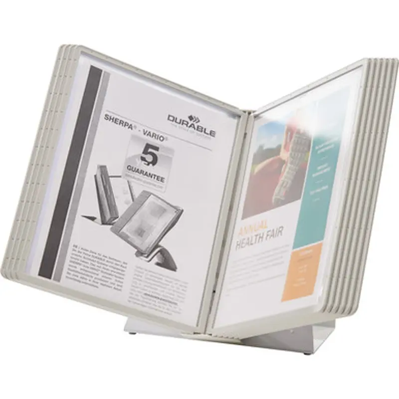 DURABLE 535810 Desk Reference System with Display Sleeves