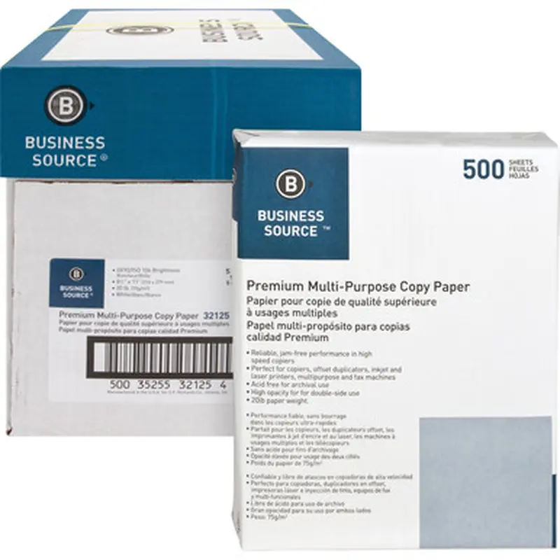 Business Source 32125 Premium Multipurpose Copy Paper