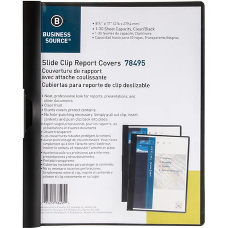 Business Source 78495 Patented Clip Report Covers