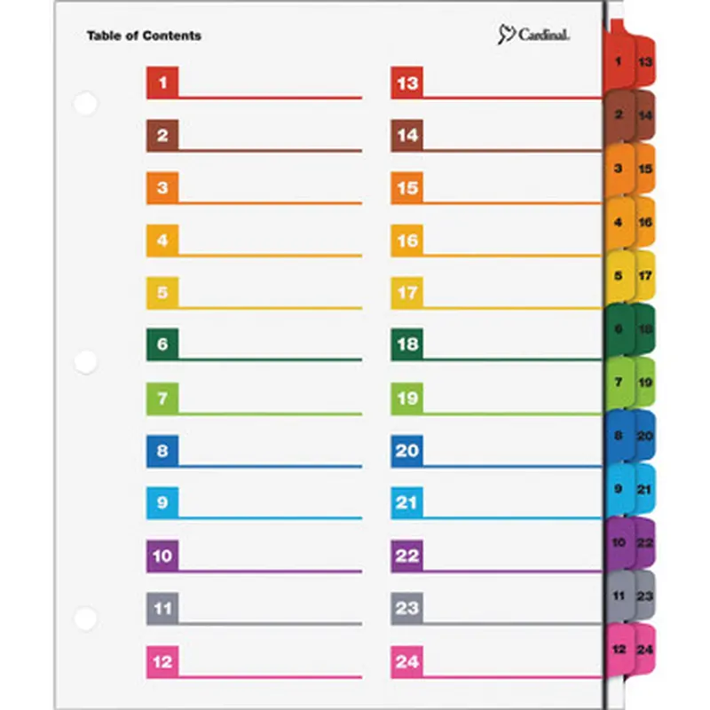 Cardinal 60960 OneStep Printable Dividers