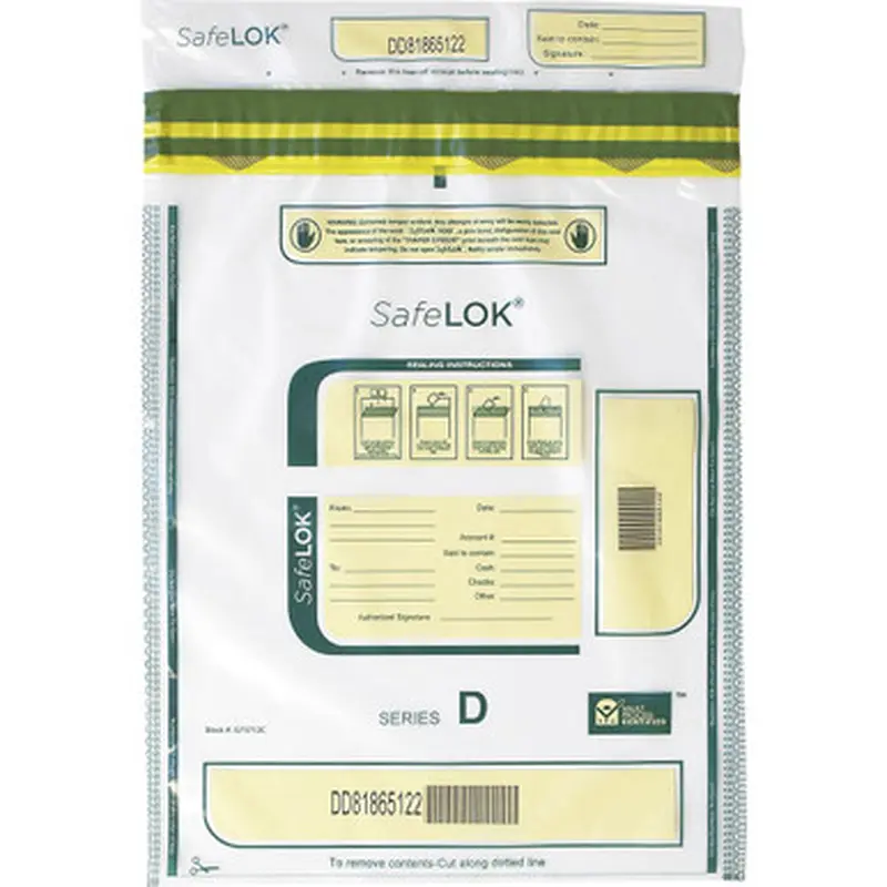 ControlTek 585093 SafeLOK Tamper-Evident Deposit Bags