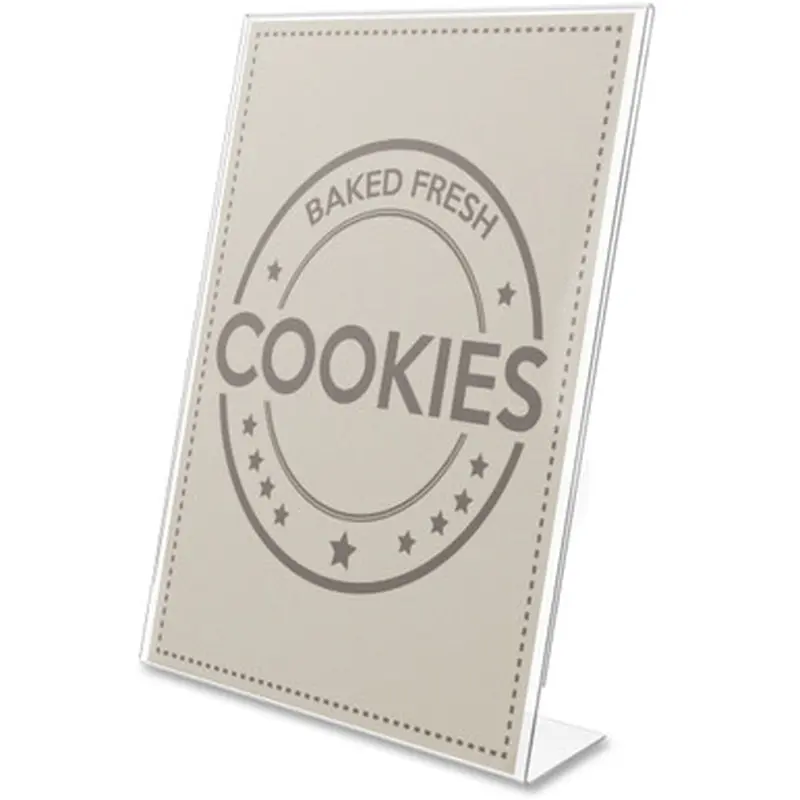 Deflecto 879701 Anti-Glare Slanted Portrait Sign Holder