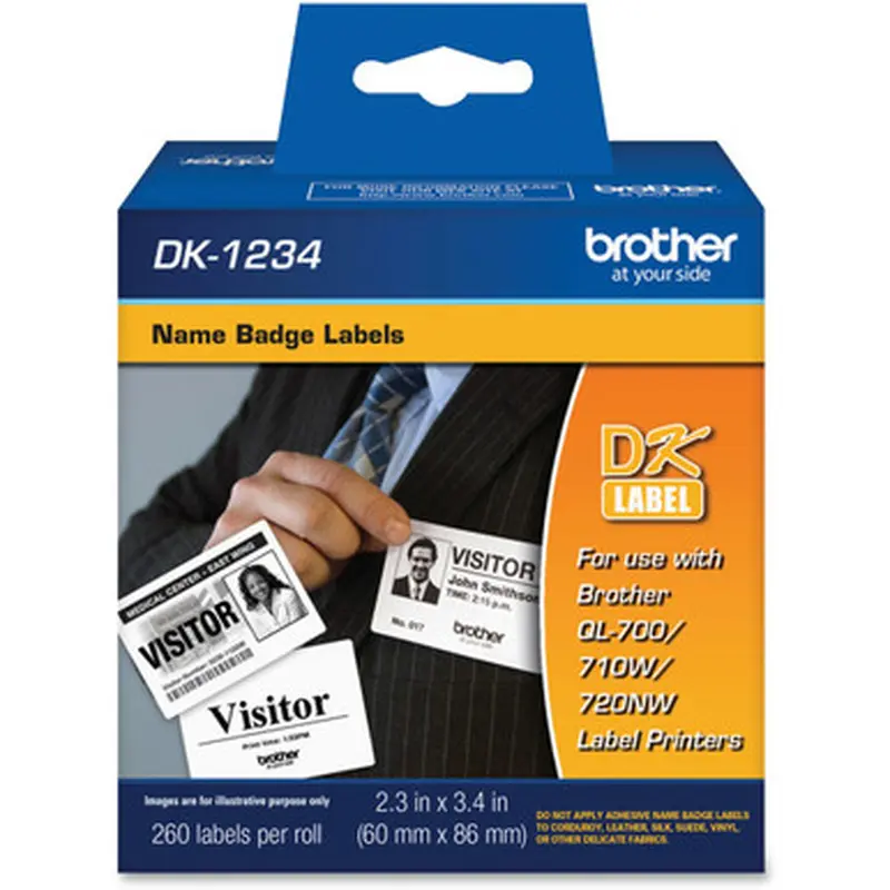 Brother DK1234 Adhesive Name Badge Labels
