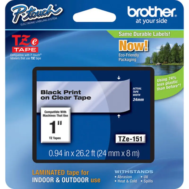 Brother TZE151 P-touch TZe 1&quot Laminated Tape Cartridge