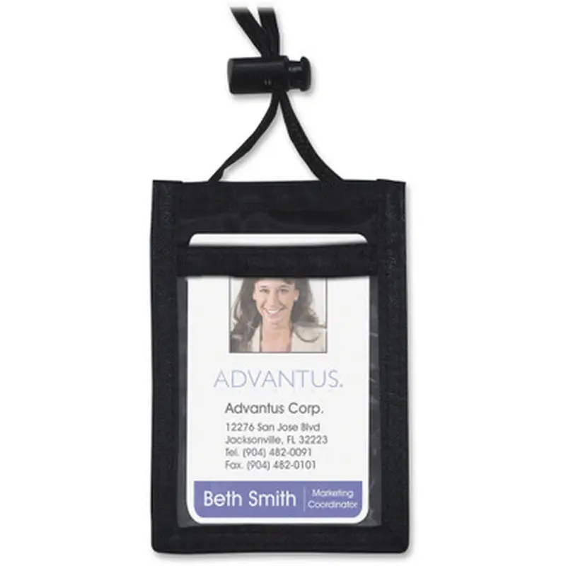 Advantus 75453 Vertical ID/Convention Neck Pouch