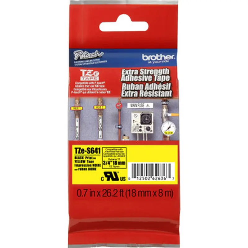 Brother TZES641 TZe 3/4&quot Extra Strength Adhesive Tape