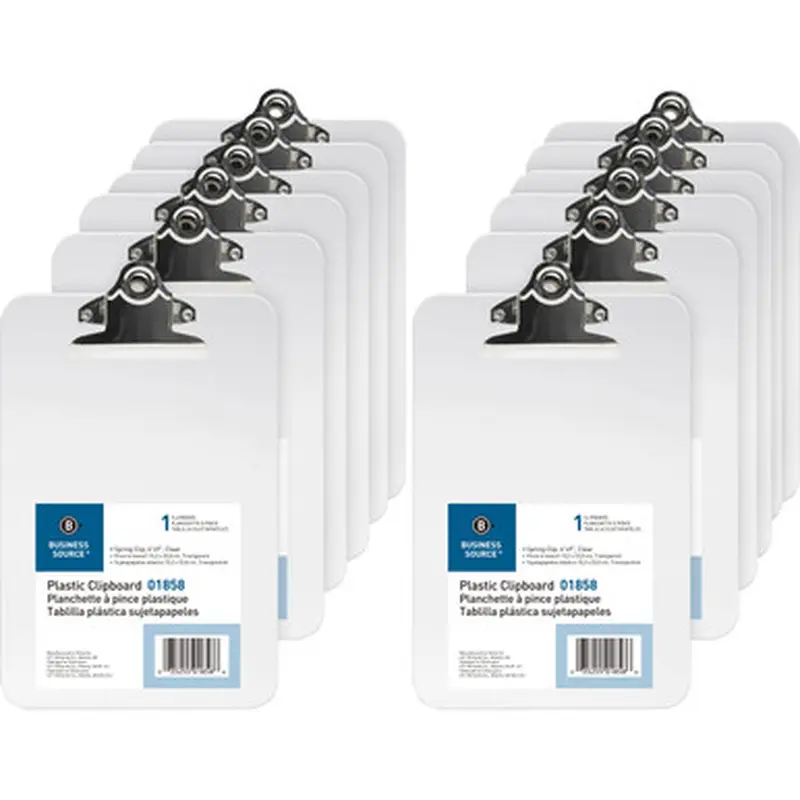Business Source 01858BX Compact Plastic Clipboard