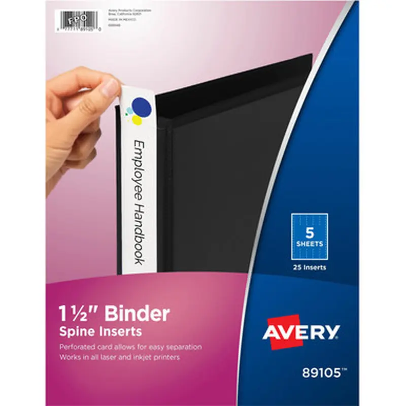 Avery 89105 Binder Spine Inserts