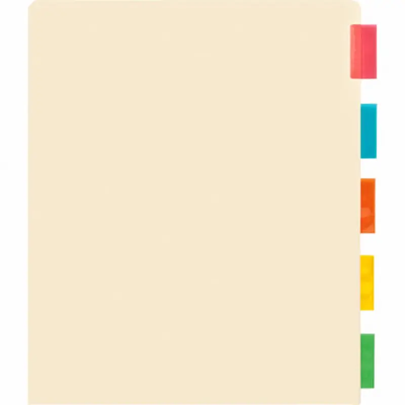 Business Source 02073 Color Tab Pocket Binder Dividers