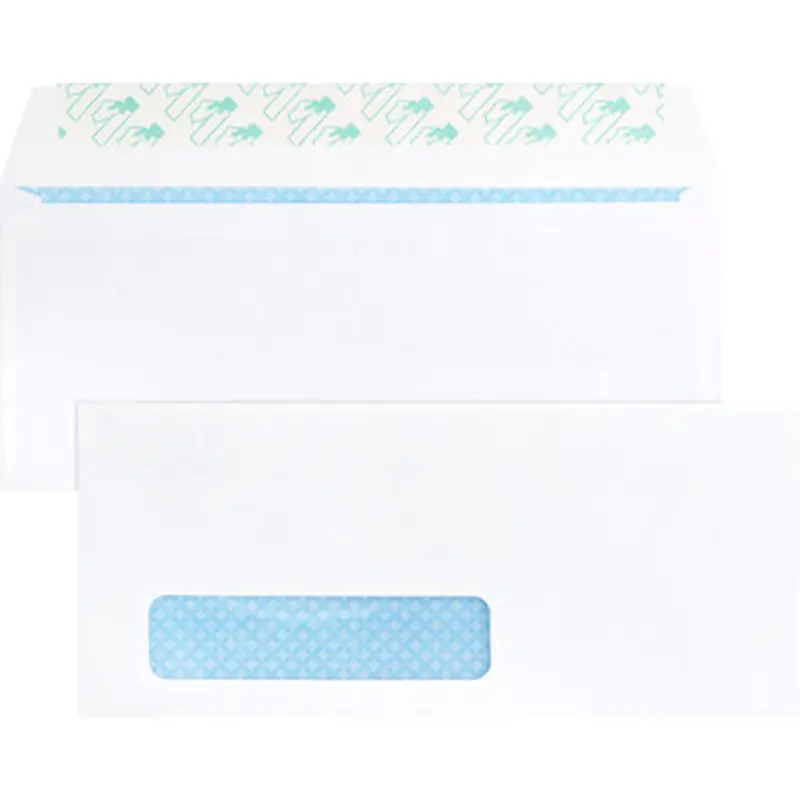 Business Source 16473 Security Tint Window Envelopes