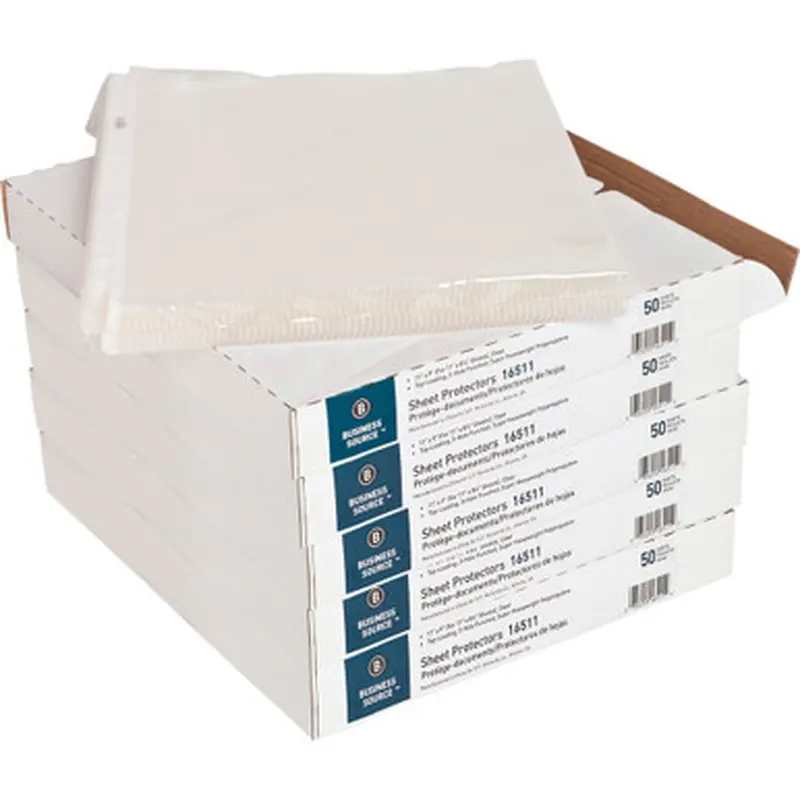Business Source 16511 Top-Loading Poly Sheet Protectors