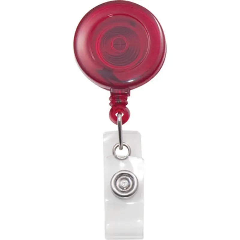Advantus 75471 Translucent Retractable ID Card Reel with Snaps